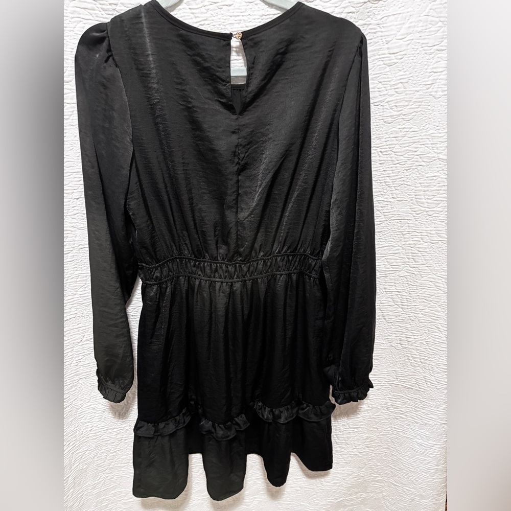 Knox Rose women’s black dress with ruffles - Picture 3 of 7